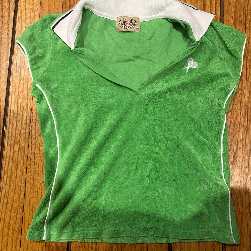 Y2K Juicy Couture Green Tennis Tank